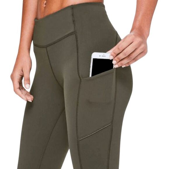 LULULEMON ATHLETICA Speed Up Tight 'Full-On Luxtreme 28' In Dark Olive Size 8 - Picture 5 of 8
